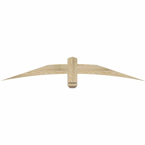 Ekena Millwork Bellingham Rough Sawn Timber Gable Bracket, Douglas Fir, 60"W x 10"H x 2"D x 4"F, 4/12 Pitch GBW060X10X0204BEL00RDF - main